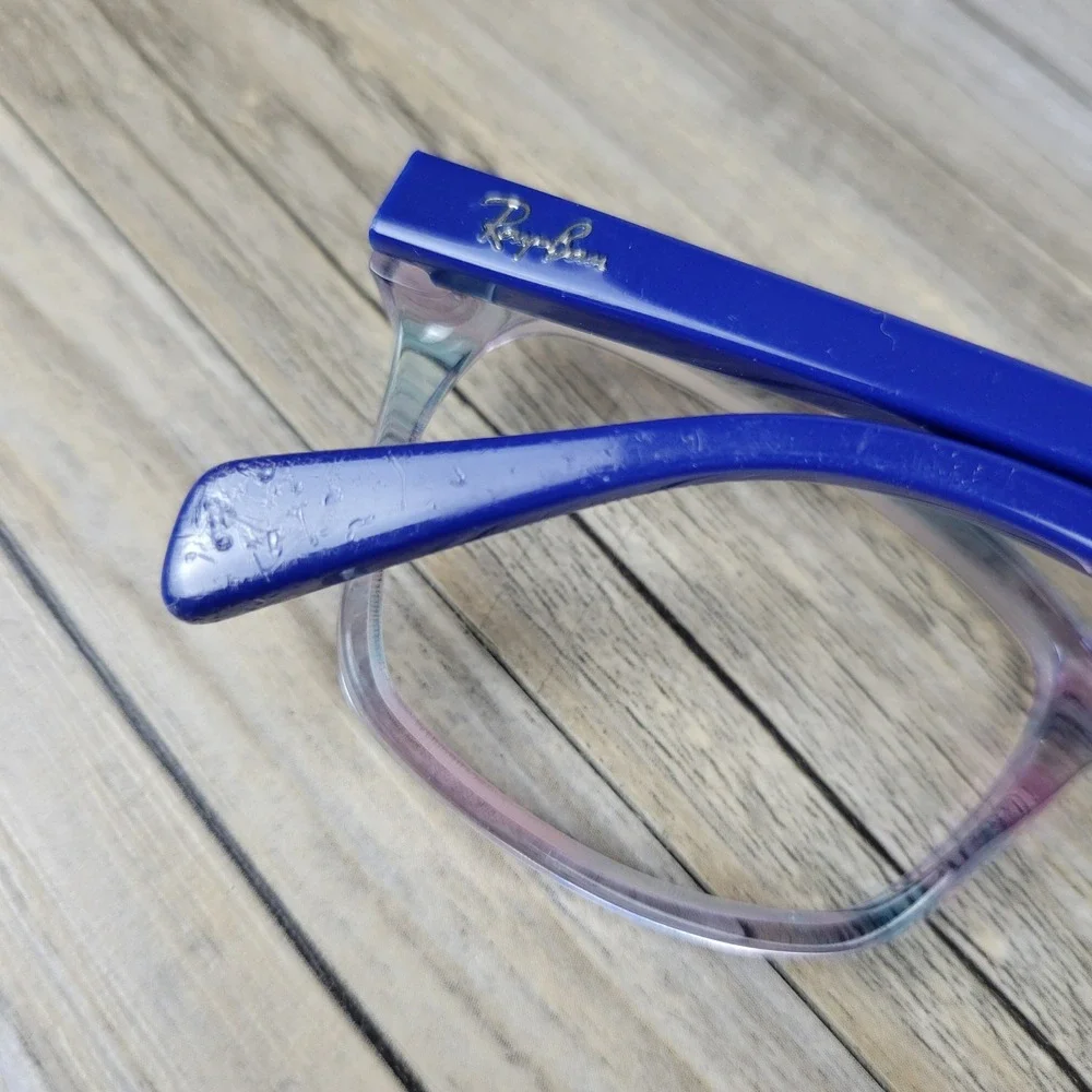 Ray-Ban Eyeglasses Frames RB1591 3807 Kids Transparent Blue Cat‎ Eye 48-16-130